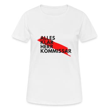 Alles klar Herr Kommissar - Frauen T-Shirt atmungsaktiv - Weiß - Vorne - AI Model Female 172 dark (172cm)