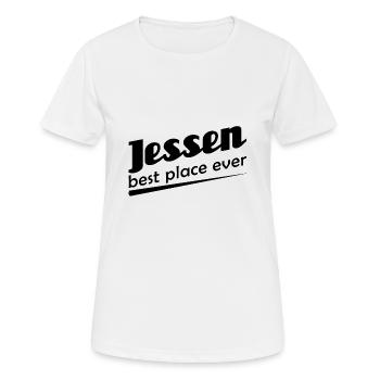 Jessen - Stadt best place ever - Frauen T-Shirt atmungsaktiv - Weiß - Vorne - AI Model Female 172 dark (172cm)