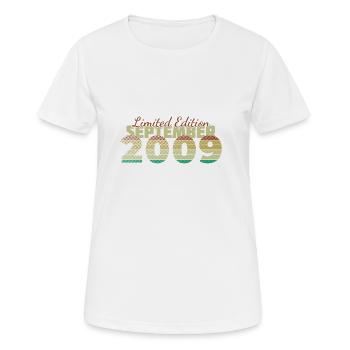 16. Geburtstag Limited Edition (SCR) 09/2009 - Frauen T-Shirt atmungsaktiv - Weiß - Vorne - AI Model Female 172 dark (172cm)