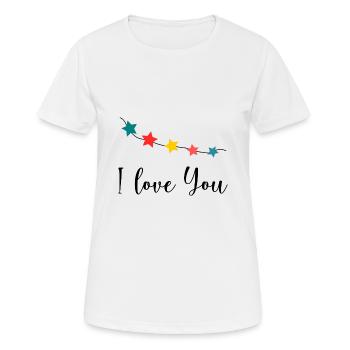 PAAR. ICH HABE GERADE GEHEIRATET. Junggesellinnenabschied. VALENTINSTAG. MARIES - Frauen T-Shirt atmungsaktiv - Weiß - Vorne - AI Model Female 172 dark (172cm)