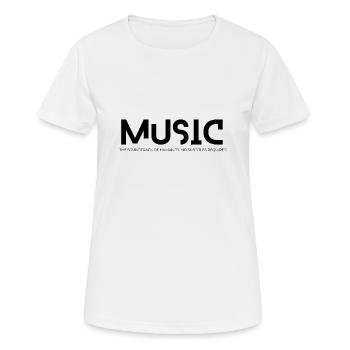 Soundtrack Of Harmony | Music Inspired T-shirt - Women's Breathable T-Shirt - white - Front - AI Model Female 172 dark (172cm)