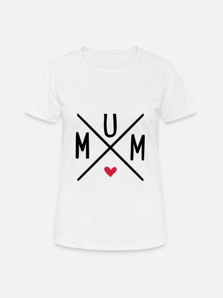 mum - T-shirt respirant Femme - blanc