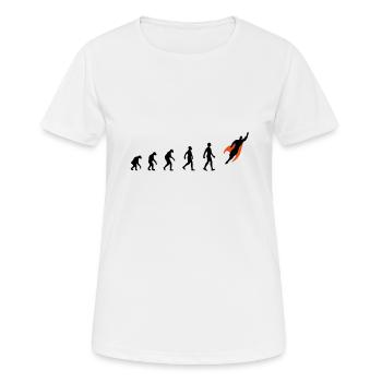 Evolution, super, héros, darwin, super-héros, - T-shirt respirant Femme - blanc - Devant - AI Model Female 172 dark (172cm)