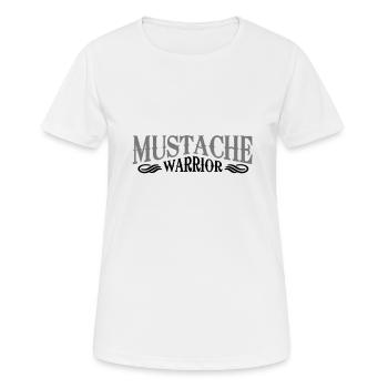 mustache warrior - Frauen T-Shirt atmungsaktiv - Weiß - Vorne - AI Model Female 172 dark (172cm)