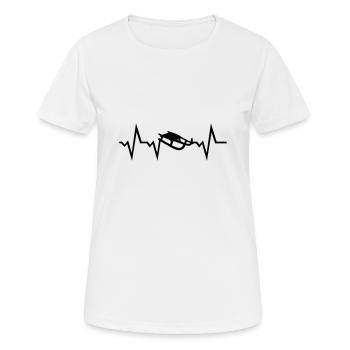 Sledge, Sled & Heartbeat - Women's Breathable T-Shirt - white - Front - AI Model Female 172 dark (172cm)