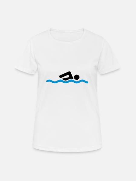 swimmer - Women's Breathable T-Shirt - white