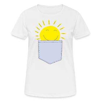 Ich hab Sonnenschein in meiner Tasche - Frauen T-Shirt atmungsaktiv - Weiß - Vorne - AI Model Female 172 dark (172cm)