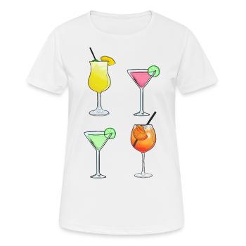 Cocktails - T-shirt respirant Femme - blanc - Devant - AI Model Female 172 dark (172cm)