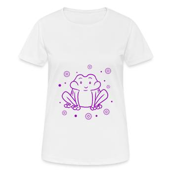 Grenouille - T-shirt respirant Femme - blanc - Devant - AI Model Female 172 dark (172cm)