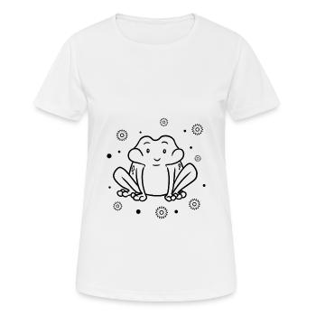 Frosch - Frauen T-Shirt atmungsaktiv - Weiß - Vorne - AI Model Female 172 dark (172cm)