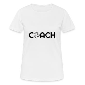 Volleyball - Volley Ball - Volley-Ball - Sport - Frauen T-Shirt atmungsaktiv - Weiß - Vorne - AI Model Female 172 dark (172cm)