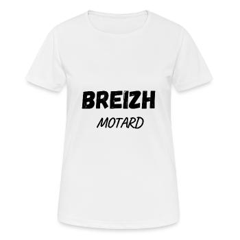 70 - Frauen T-Shirt atmungsaktiv - Weiß - Vorne - AI Model Female 172 dark (172cm)