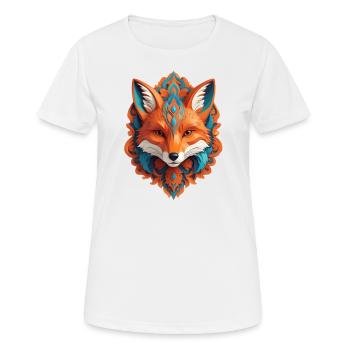 Cyber Fox Head - T-shirt respirant Femme - blanc - Devant - AI Model Female 172 dark (172cm)