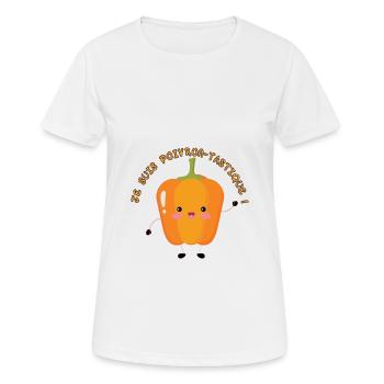 Ich bin ein tastischer Pfeffer - Frauen T-Shirt atmungsaktiv - Weiß - Vorne - AI Model Female 172 dark (172cm)