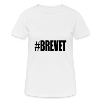 BAC. BACCALAUREAT. BREVET. DNB. EXAMEN. BRAVO - T-shirt respirant Femme - blanc - Devant - AI Model Female 172 dark (172cm)