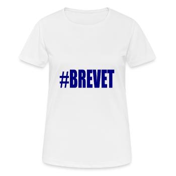 BAC. BACCALAUREAT. BREVET. DNB. EXAMEN. BRAVO - T-shirt respirant Femme - blanc - Devant - AI Model Female 172 dark (172cm)