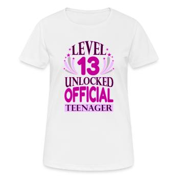 Teen Birthday Level 13 unlocked - Women's Breathable T-Shirt - white - Front - AI Model Female 172 dark (172cm)