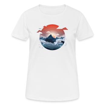 Umgeben vom Sturm - Frauen T-Shirt atmungsaktiv - Weiß - Vorne - AI Model Female 172 dark (172cm)