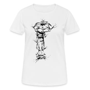 Woman in the rain - Women's Breathable T-Shirt - white - Front - AI Model Female 172 dark (172cm)