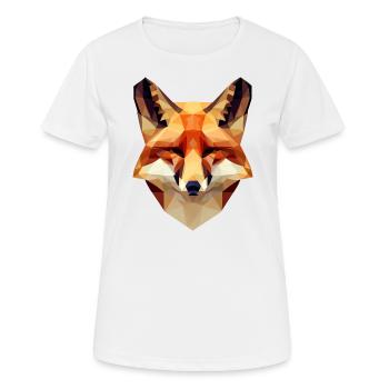 Faszinierender Polygon-Fuchs - Modernes - Frauen T-Shirt atmungsaktiv - Weiß - Vorne - AI Model Female 172 dark (172cm)