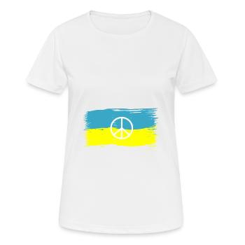 Signe de paix Symboles de signe de paix - T-shirt respirant Femme - blanc - Devant - AI Model Female 172 dark (172cm)
