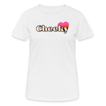 Cheeky Love ! Amour insolent , mon coeur - T-shirt respirant Femme - blanc - Devant - AI Model Female 172 dark (172cm)