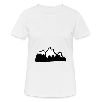 Berge Berg Gebirge 07 - Frauen T-Shirt atmungsaktiv - Weiß - Vorne - AI Model Female 172 dark (172cm)