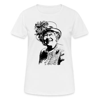 Queen II Elizabeth Silhouette Porträt - Frauen T-Shirt atmungsaktiv - Weiß - Vorne - AI Model Female 172 dark (172cm)