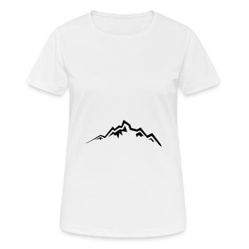 Berge Berg Gebirge 18 - Frauen T-Shirt atmungsaktiv - Weiß - Vorne - AI Model Female 172 dark (172cm)