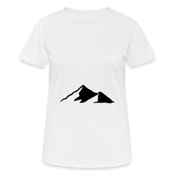 Berge Berg Gebirge Mountain 04 Zeichenfläche 5 - Frauen T-Shirt atmungsaktiv - Weiß - Vorne - AI Model Female 172 dark (172cm)