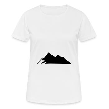 Berge Berg Gebirge 02 - Frauen T-Shirt atmungsaktiv - Weiß - Vorne - AI Model Female 172 dark (172cm)