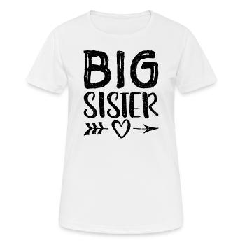 Big Sister - sister - Women's Breathable T-Shirt - white - Front - AI Model Female 172 dark (172cm)
