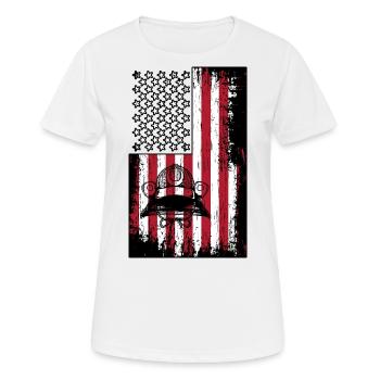Aikido - Frauen T-Shirt atmungsaktiv - Weiß - Vorne - AI Model Female 172 dark (172cm)