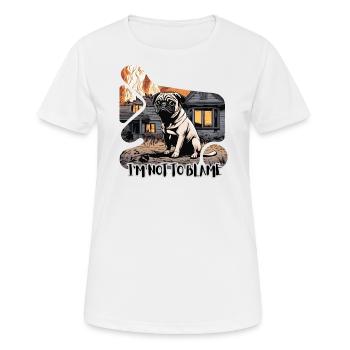 l'm not to Blame - Frauen T-Shirt atmungsaktiv - Weiß - Vorne - AI Model Female 172 dark (172cm)