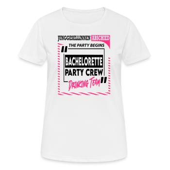 Bachelorette Party Crew Junggesellinnen Frau Drink - Frauen T-Shirt atmungsaktiv - Weiß - Vorne - AI Model Female 172 dark (172cm)