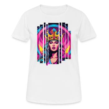 Retro Queen - Women's Breathable T-Shirt - white - Front - AI Model Female 172 dark (172cm)