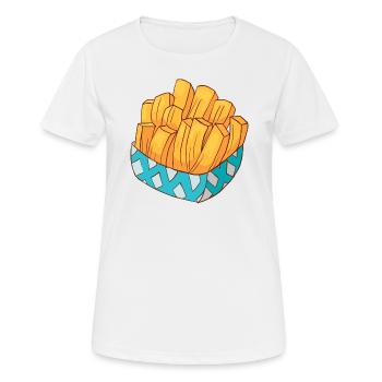 French Fries Pommes Frites - Frauen T-Shirt atmungsaktiv - Weiß - Vorne - AI Model Female 172 dark (172cm)
