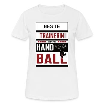Beste Handball Trainerin Danke Handballtrainerin - Frauen T-Shirt atmungsaktiv - Weiß - Vorne - AI Model Female 172 dark (172cm)