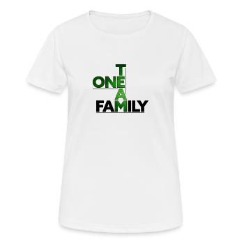 One Team - Family #5 - Frauen T-Shirt atmungsaktiv - Weiß - Vorne - AI Model Female 172 dark (172cm)