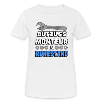Aufzugsmonteur Spruch Servicetechniker Opa - Frauen T-Shirt atmungsaktiv - Weiß - Vorne - AI Model Female 172 dark (172cm)