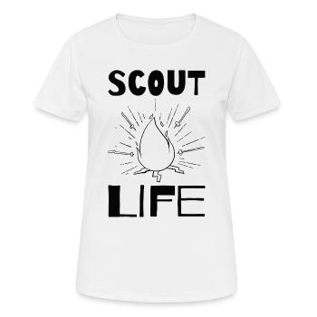 SCOUT: Scout Life - Frauen T-Shirt atmungsaktiv - Weiß - Vorne - AI Model Female 172 dark (172cm)
