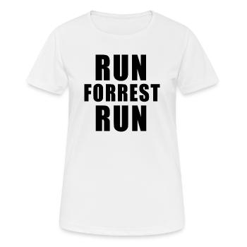 RUN FORREST RUN NOIR - T-shirt respirant Femme - blanc - Devant - AI Model Female 172 dark (172cm)