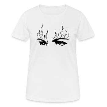 Augen - Frauen T-Shirt atmungsaktiv - Weiß - Vorne - AI Model Female 172 dark (172cm)