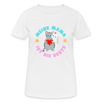 Meine Mama ist die Beste - Frauen T-Shirt atmungsaktiv - Weiß - Vorne - AI Model Female 172 dark (172cm)