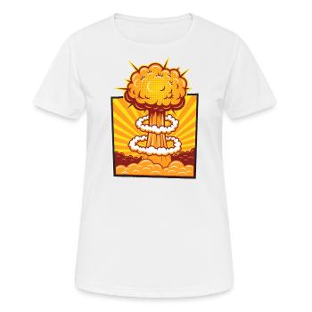 Cartoon Explosion - Frauen T-Shirt atmungsaktiv - Weiß - Vorne - AI Model Female 172 dark (172cm)
