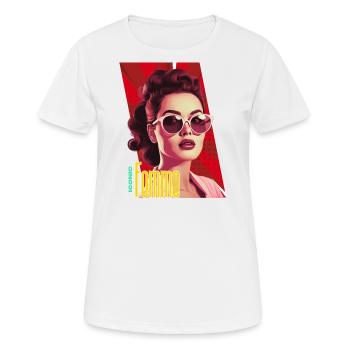 Femme Iconique - T-shirt respirant Femme - blanc - Devant - AI Model Female 172 dark (172cm)