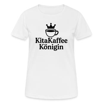 Kita Kaffee Königin - Frauen T-Shirt atmungsaktiv - Weiß - Vorne - AI Model Female 172 dark (172cm)