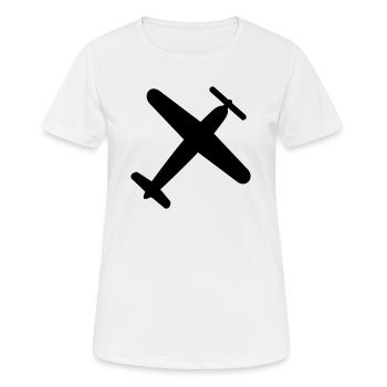 plane - Women's Breathable T-Shirt - white - Front - AI Model Female 172 dark (172cm)