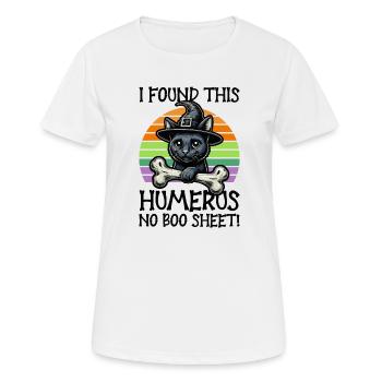 Halloween Cat Witch Humor Saying Funny - Women's Breathable T-Shirt - white - Front - AI Model Female 172 dark (172cm)