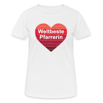 Weltbeste Pfarrerin Pastorin Beste Pfarrerinnen - Frauen T-Shirt atmungsaktiv - Weiß - Vorne - AI Model Female 172 dark (172cm)